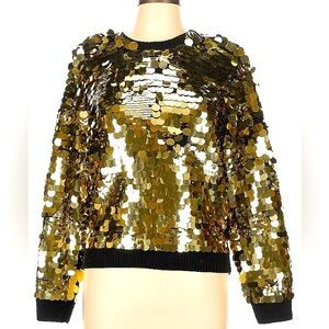 Zara Gold Sequin Blouse